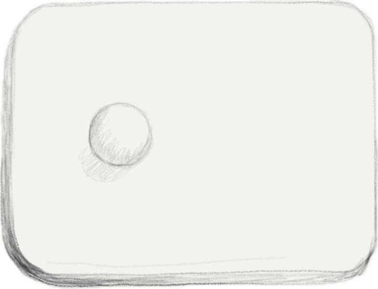 Early pencil sketch of the BAATI panel and sphere